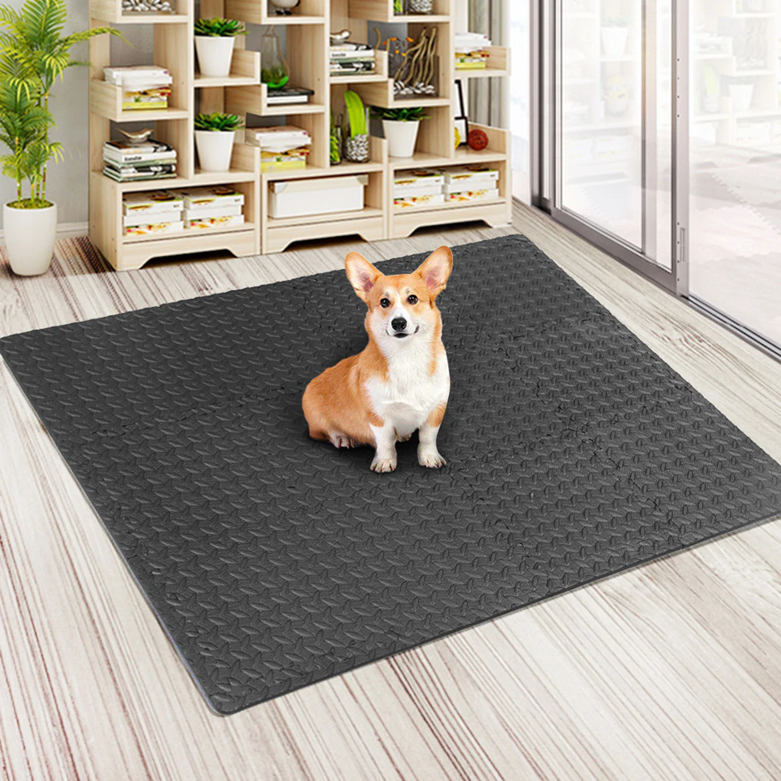 

12PCS EVA Leaf Grain Floor Mats 30*30cm Gym Floor Mat Splicing Mats Patchwork Rugs Thicken Shock For Gym Fitness Room Workouts