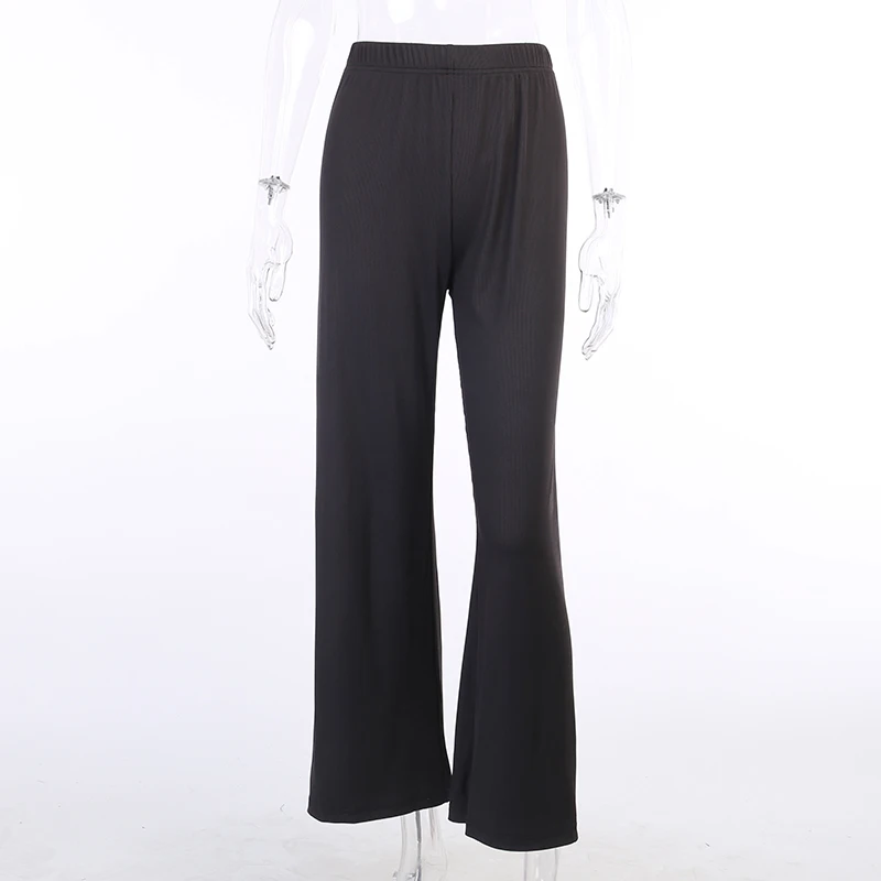 

Women Tracksuit Two Piece Set Wide Leg Pant Set And Crop Top Autumn Casual Elegant Sports Outfit Female 2021 Jogger Pants