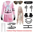 Костюм для косплея аниме данганронпа Миу ирума, карнавальные женские короткие юбки на Хэллоуин, перчатки, носки, розовая юбка для взрослых