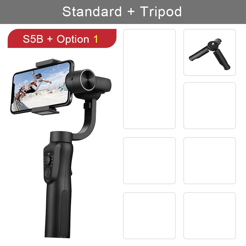 

3-осевой ручной шарнирный стабилизатор KEELEAD S5B для iPhone 11 12 XS XR Gopro Экшн-камера с зарядкой для смартфона управление зумом