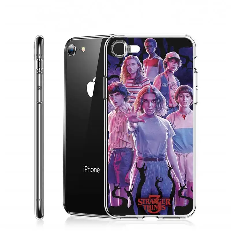 

American TV series STRANGER THING Phone Case Transparent for iPhone 6 7 8 11 12 s mini pro X XS XR MAX Plus