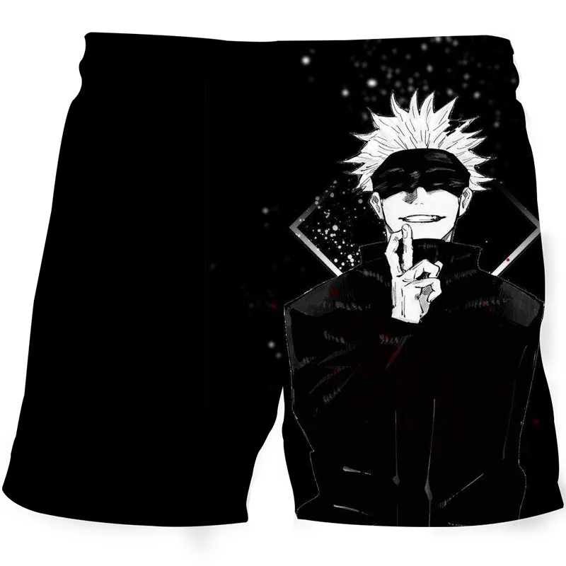 

New Anime Jujutsu Kaisen 3D Printed Swimming Shorts Men Summer Beachwear Loose Swim Trunks Kpop Swimsuits Shorts Beach Shorts