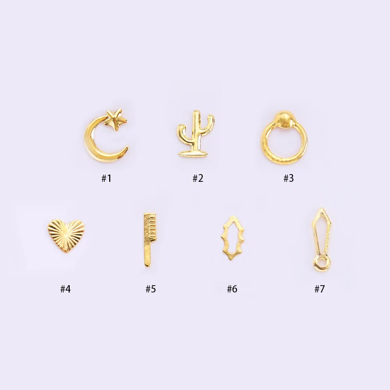 1 сумка 3D украшения для ногтей Стразы металлические заклепки расческа кактус