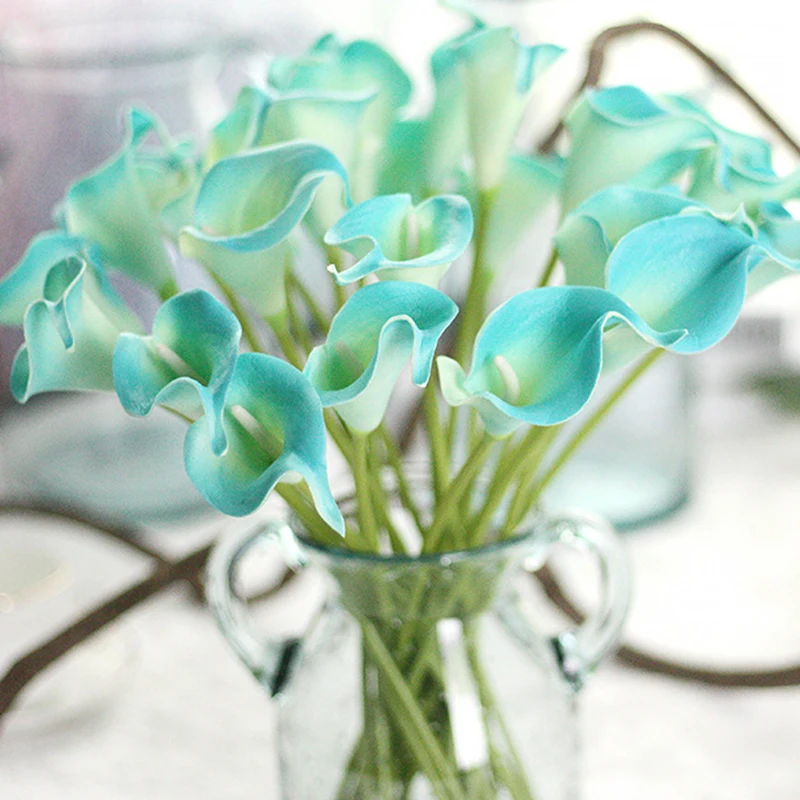 

10Pcs Artificial Flowers Decorative Flowers Calla Latex Home Decoration Birthday Party Wedding Bouquet Flowers