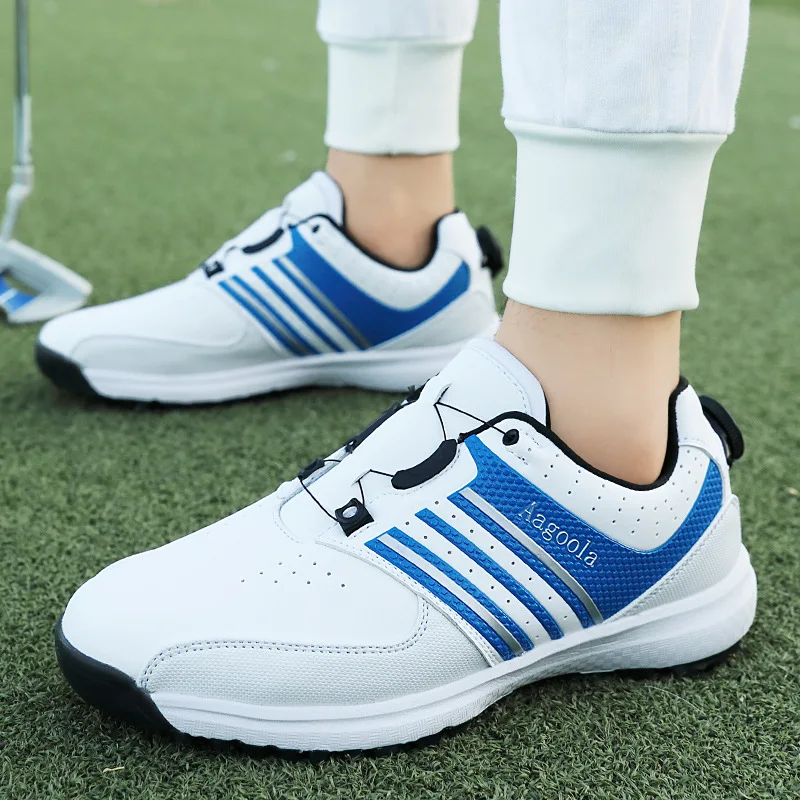 Men Waterproof Golf Shoes High Quality Golfing Athletic Training Outdoor No-slip Walking Footwear Autumn 2021 New Male Sneakers