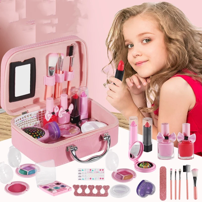 

Girls Makeup Set Princess Cosmetics Make Up Set For Kids Pretend Play Make Up Toys For Children Kids Princess Dress Up Princess