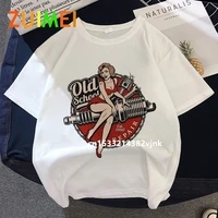 womens lady luck harajuk aesthetic print t shirt 2020 summer fashion short sleeved t shirt girldrop ship