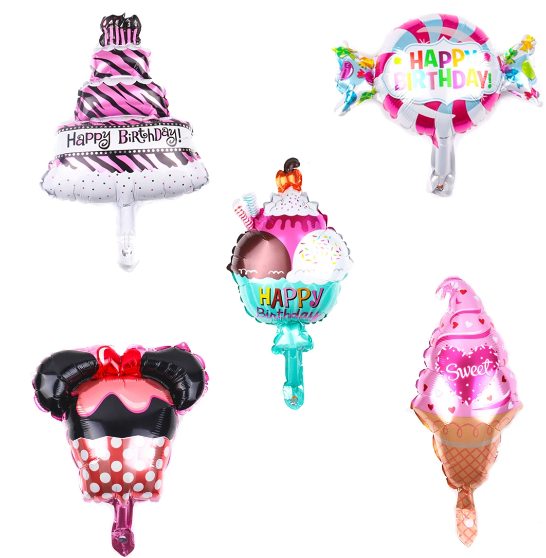 Воздушный шар из фольги в виде мороженого конфет пирожных пончиков 5 шт. | Дом и