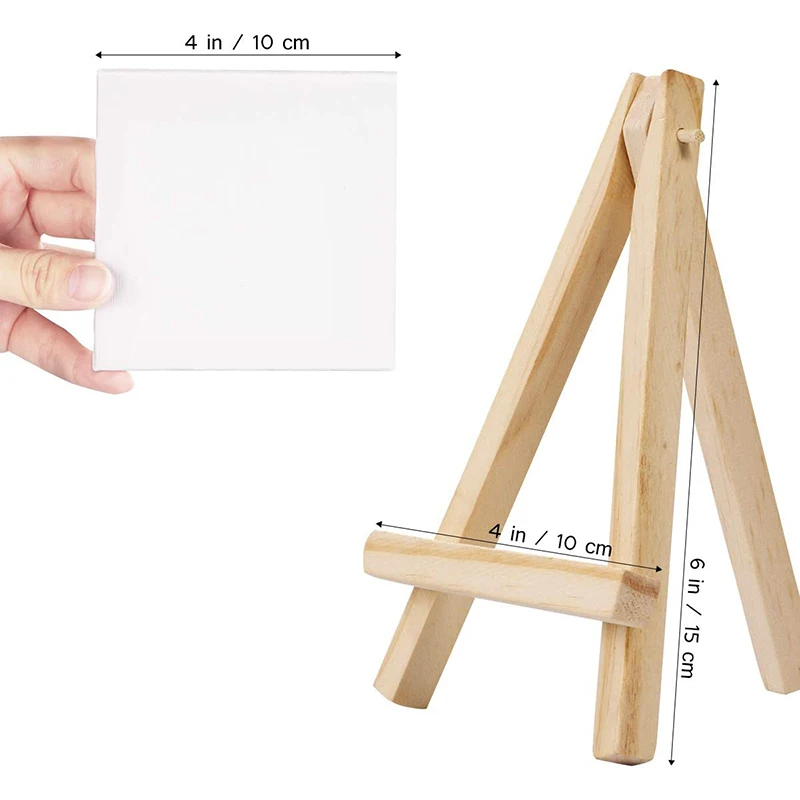 10 Pack Canvas and Easel Set Painting Craft Drawing Art Decoration Stand Kit | Канцтовары для офиса и дома