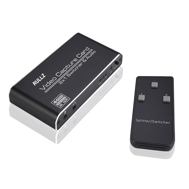 

4k 60hz Loop 2x1 Switch Converter with USB 3.0 HDMI-compatible Audio Video Capture Card 1080p 60fps Recording Live Streaming