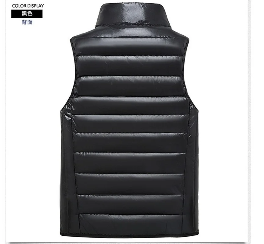 

Winter Down Cotton Vests Mens Sleeveless Jacket Coats Thicken Waistcoats Plus Size Solid Color Men's Vest Casual Coats Clothing