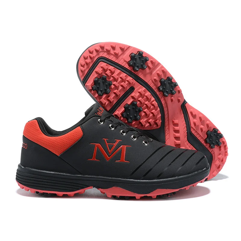 

New Arrival Golf Sneakers for Men Black Mens Golf Shoes Anti Slip Sports Shoes for Men Comfortable Leather Golf Sneakers Man