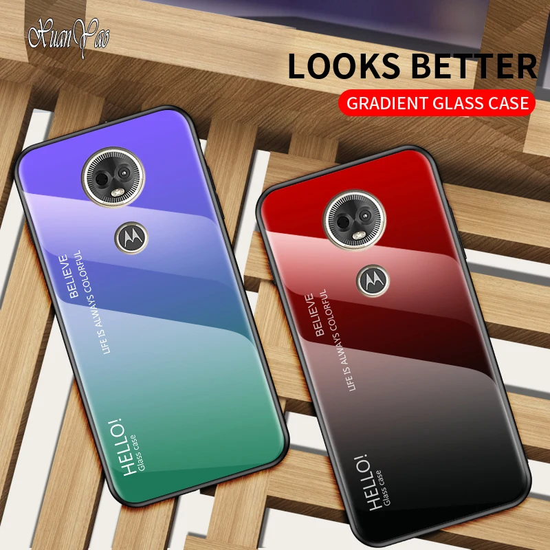 Чехлы для телефонов XUANYAO Moto E5 G5S G6 G8 Plus E6 Play стеклянная задняя крышка Motorola