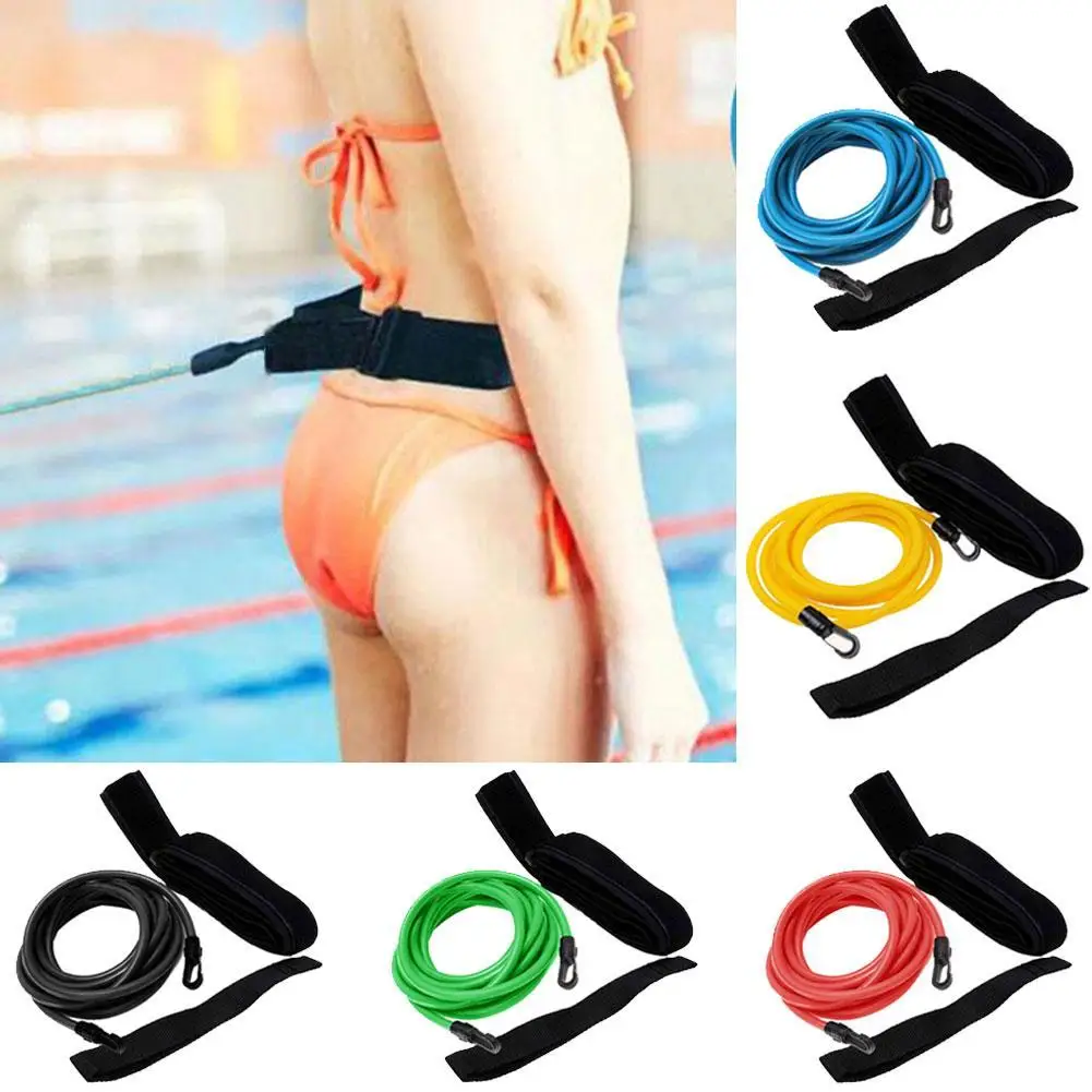 

Swim Training Belts Training Leash Swimming Tether Static Stationary Professional Cords Bands Resistance Harness Bungee K9L0