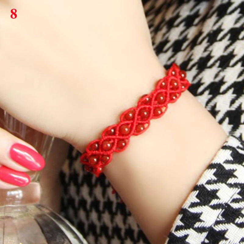 

Natural Red Agate Bracelet Universal Ethnic Style Red String Bracelet Exquisite Nice Refined Beaded Bracelet Temperament Jewelry