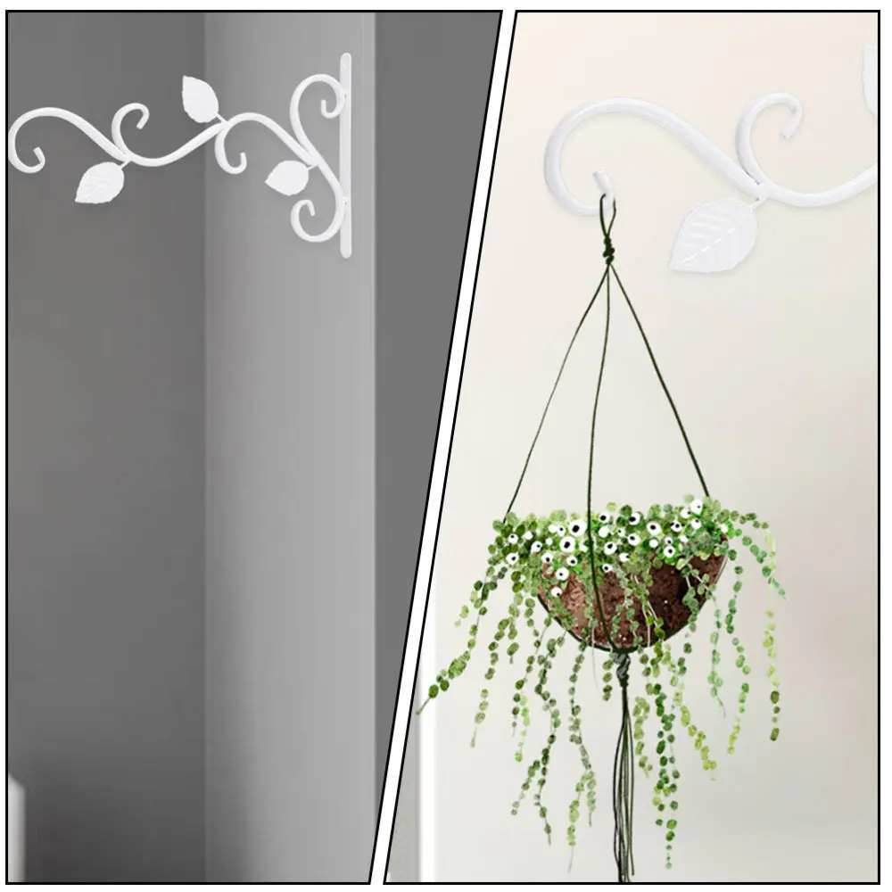 

2pcs Wall Hanging Flower Rack Flowerpot Stand Wall Ornament for Home Garden