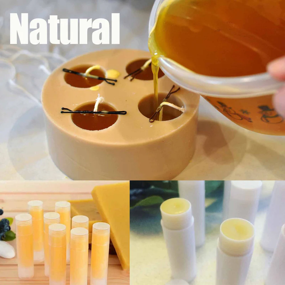 

Beeswax Pellets 100% Pure and Natural Easy Melt Beeswax Pastilles for DIY Candles Skin Care Lip Balm LI