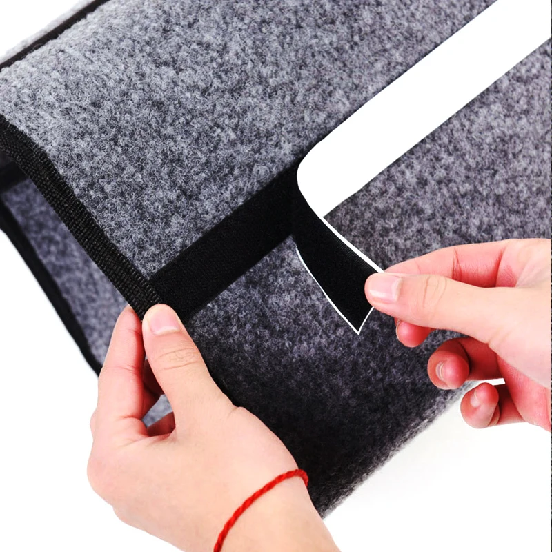 Серая Автомобильная мягкая войлочная коробка для хранения сумка багажника