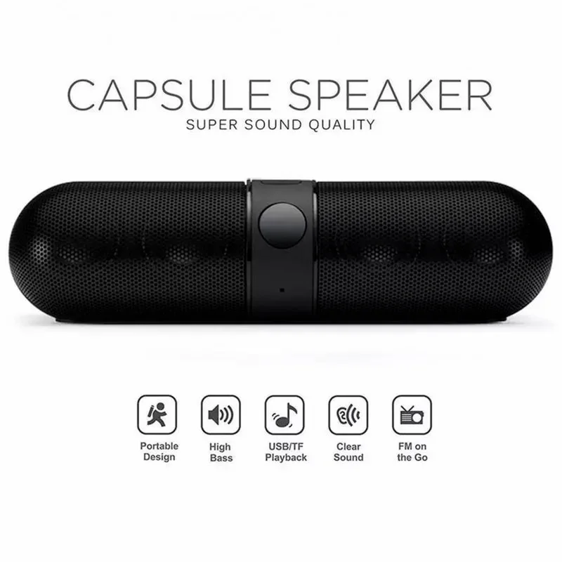 

Portable Bluetooth Stereo Speaker Outdoor Capsule Card Insertion Loudspeaker