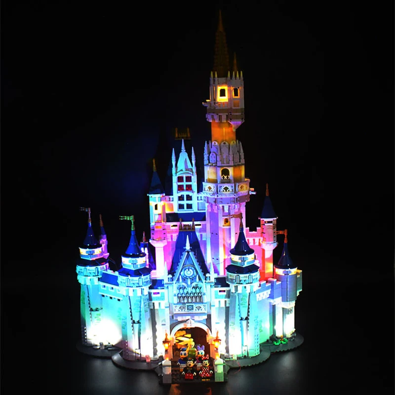 Набор со светодиодсветильник кой для 16008 LegoSet Idea 71040 сказочный замок строительные