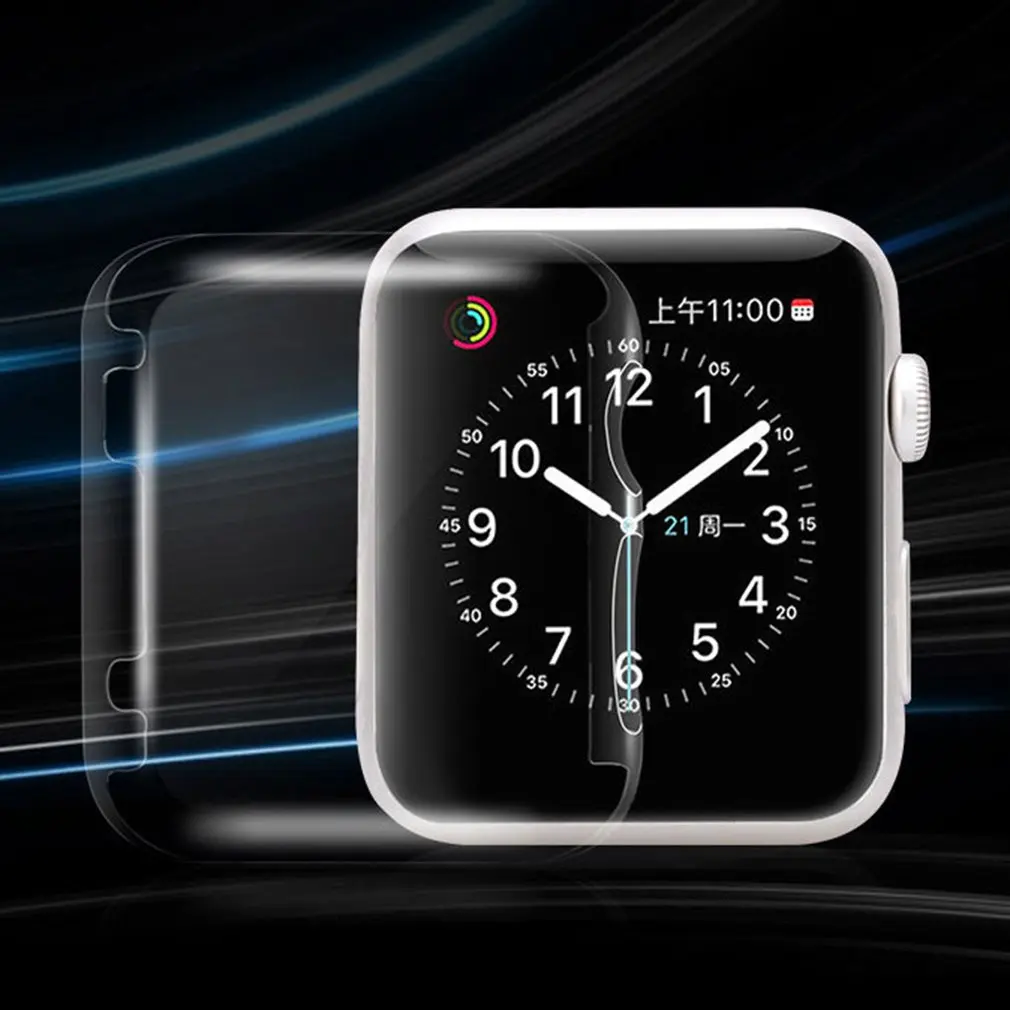Прозрачный мягкий ТПУ чехол с полной защитой для Apple Watch 38 мм 42 iWatch серии 4 3 2