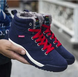 

Men boots Men's Winter Shoes Fashion Snow Boots Shoes Plus Size Winter Sneakers Ankle Men Shoes Winter Boots Black Blue Footwear