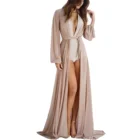 Сексуальные праздничные женские летние платья, новинка 2021, женское платье-накидка, пляжное макси-платье из тонкой сетки с длинным рукавом, женское платье (только прикрытие)