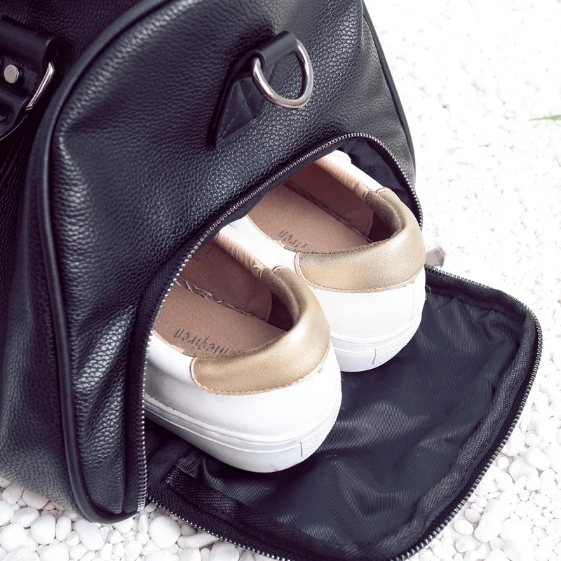 

Men's Leather Sports Training Bag Durable Gym Bags For Men Women Fitness Military Training Handbag Leather Travel Luggage Tote