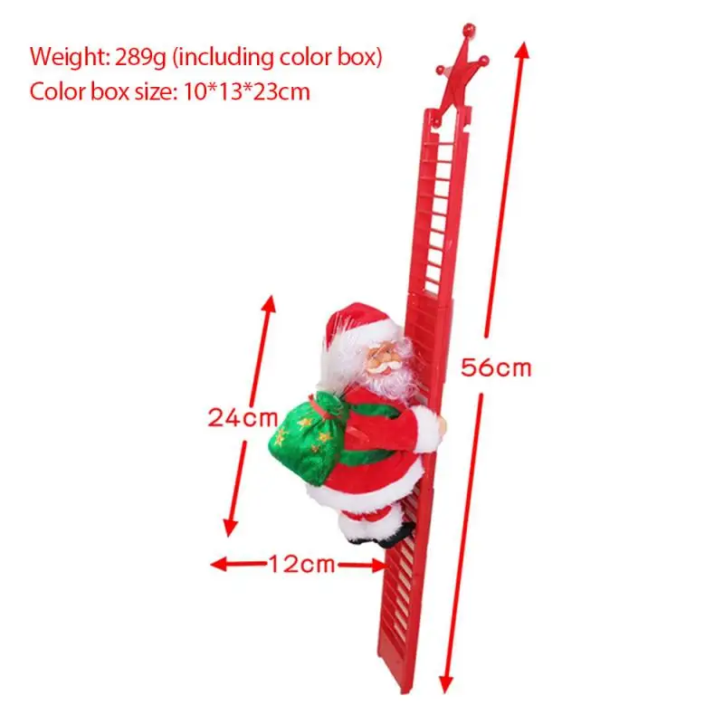 

Electric Santa Claus Climbing Ladder Decoration Christmas Ornaments Family Santa Claus Gifts Toys Crafts Table Decoration