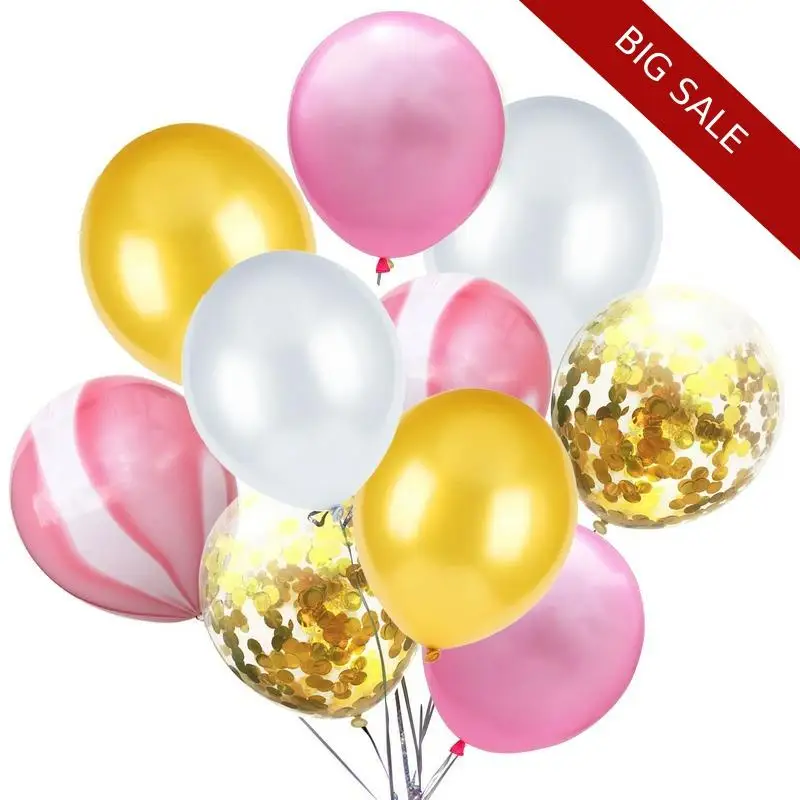 Шары на день рождения 10 шт 2 8 г 16 дюймов конфетти с блестками украшения для дня