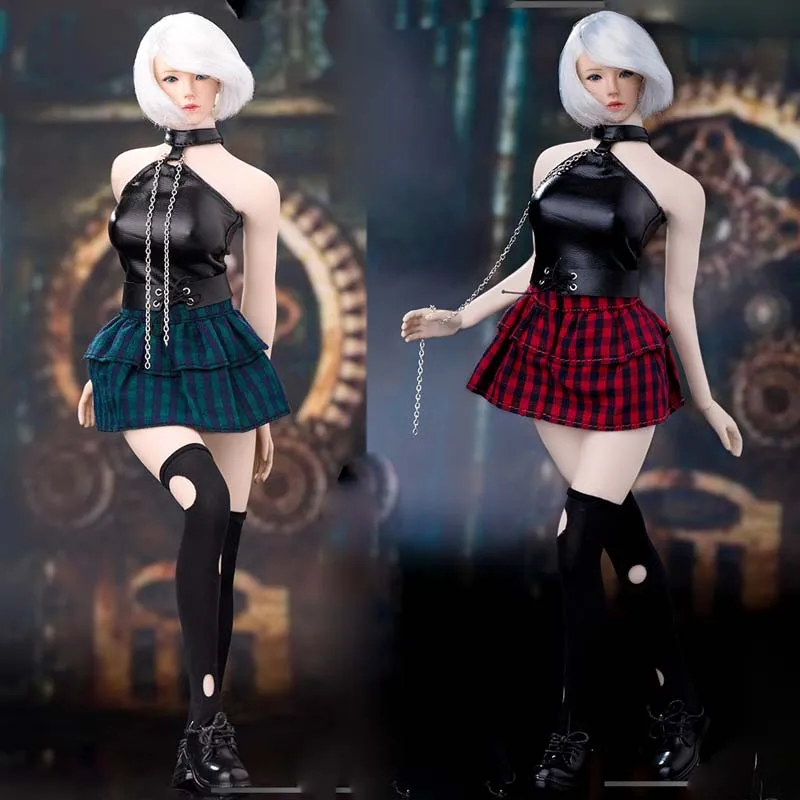 

Collection 1/6 Scale Sexy Hot Pants Leather Clothes MM014 Punk Girl Costume Set Two Patterns 12 Inches Seemless Female Body toy