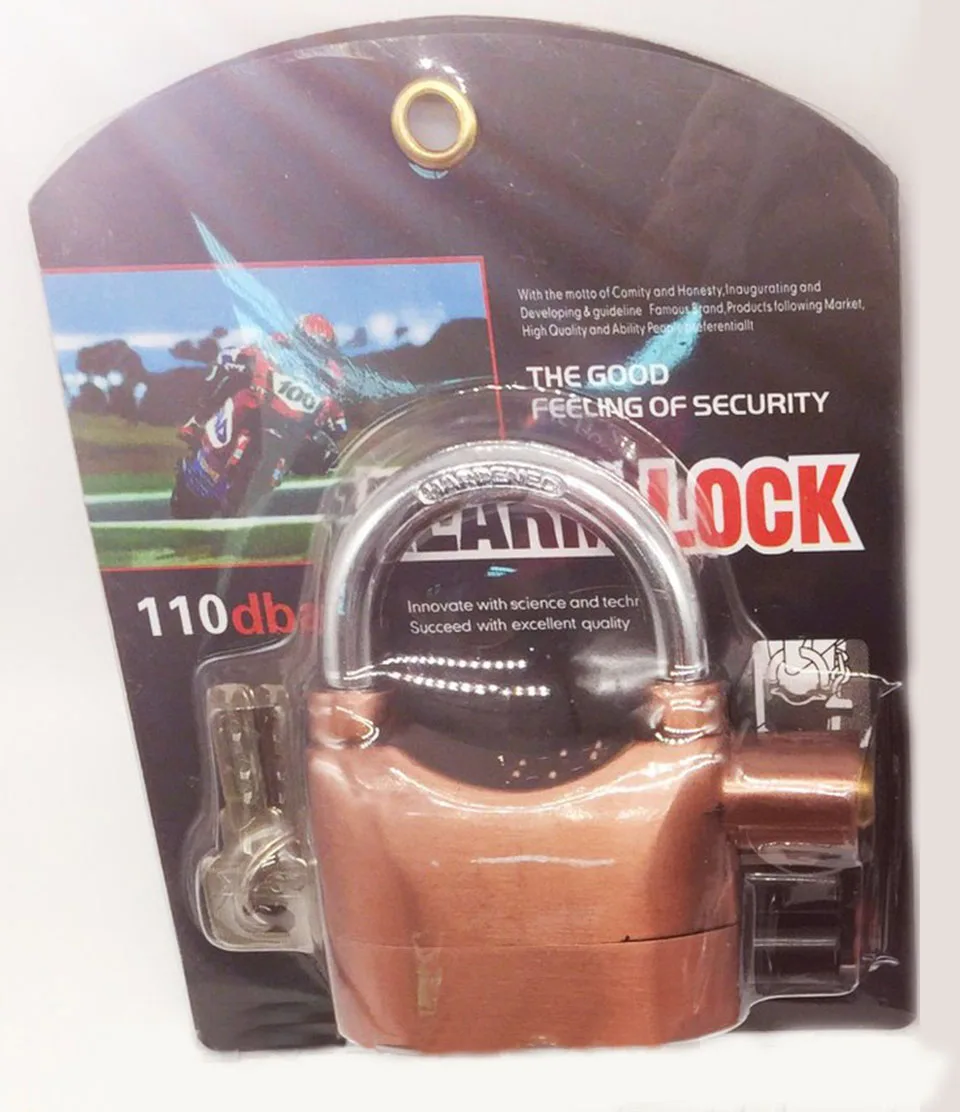 lockalarm1001-Other Встроенный датчик движения Bemodst, безопасность 110дб, сирена, сигнализация, замок, универсальный Противоугонный замок для велосипеда, мотоцикла, двери ворот - Цвет: lockalarm1001-Other