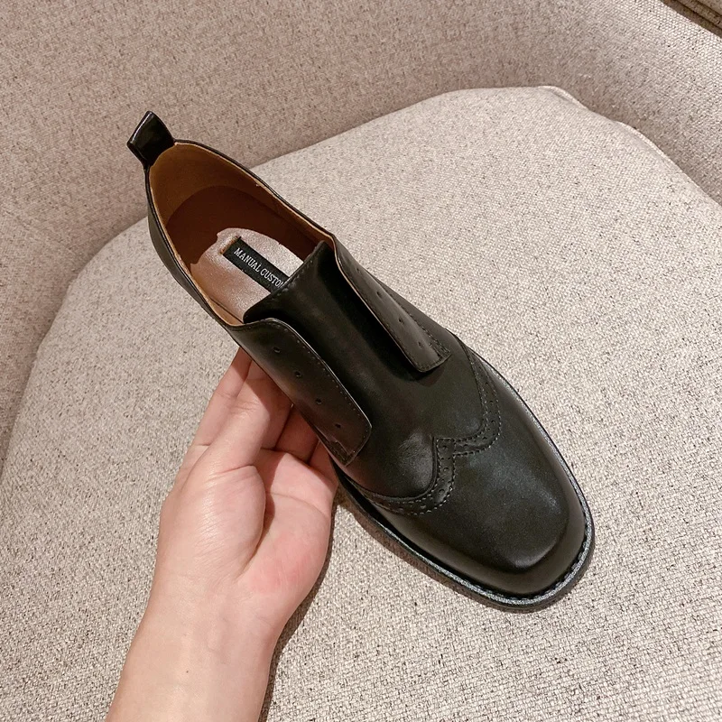 

New Spring Summer Genuine Cow Leather Women Pumps Shoes Dress Party Single Shoes Woman Brand Round Toe Med Heel Cross-tied Pumps