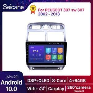 Автомобильный мультимедийный плеер Seicane, 2din, Android 10,0, для Peugeot 307, 2007, 2008, 2009, 2010-2013, головное устройство, радио, GPS-навигация, DSP