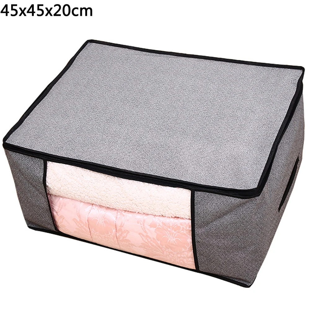 light grey 2 Портативный контейнер чехол для хранения Нетканая одежда большая сумка для хранения Органайзер Нижнее белье сумка органайзер для мелочей - Цвет: light grey 2