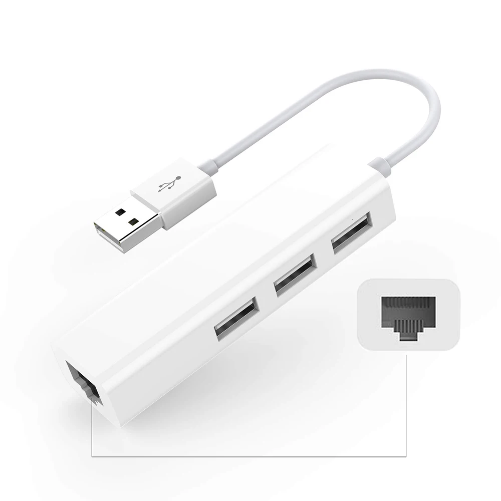 Usb-хаб сплиттер с RJ45 LAN адаптер для ноутбука Ethernet док-станция Сетевой удлинитель для ПК