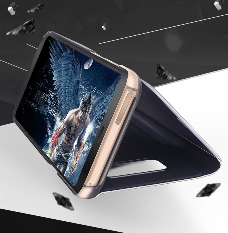 Роскошный флип-чехол для samsung Galaxy S6 S7 Edge S8 S9 Plus Note 5 8 сотовый телефон умное зеркало