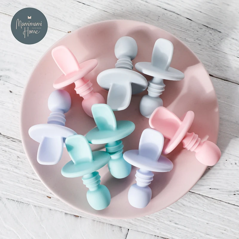 1/2 шт. в наборе силиконовая ложка Еда Класс Силиконовый грызунок для кормления