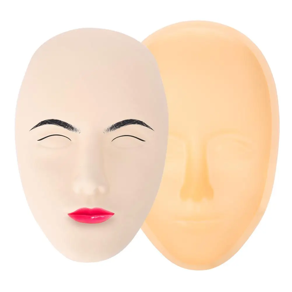 5D Soft Silicone Eyebrow Lip Face Tattoo Practice Skin Makeup Tool Training Fake Accessories |