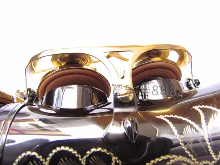 Саксофон сопрано новый черный никель золото стандартная латунная скульптура BB Sax