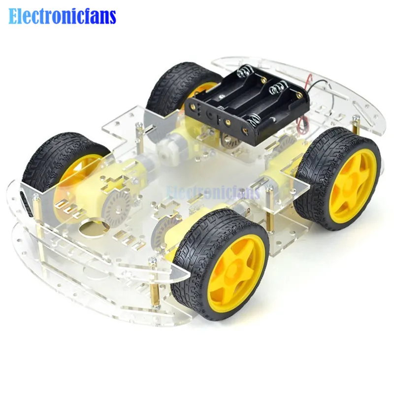 Diy Электронный умный автомобильный комплект 4WD робот комплекты автомобильных