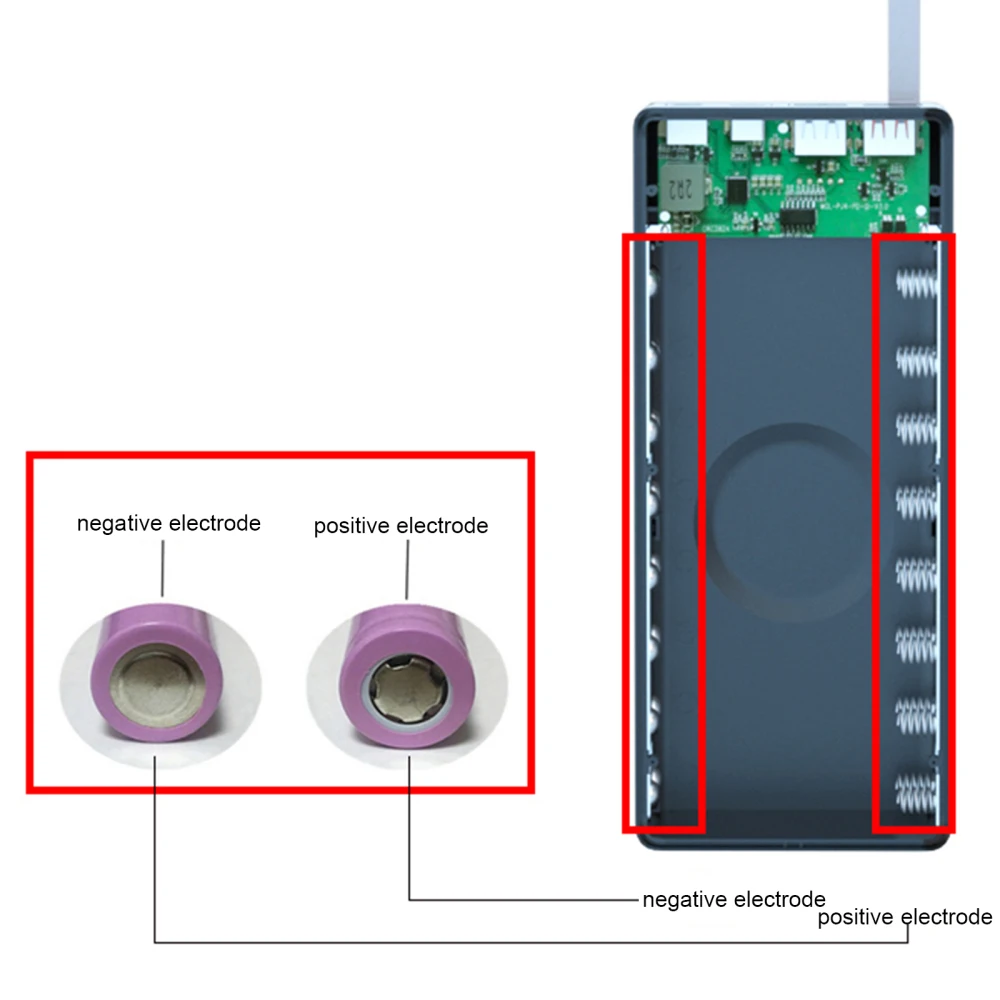 

Mobile Power Set Material DIY Shell Battery Charger Box Holder Case Support Quick 16-section 16*18650 Dual USB LCD Display