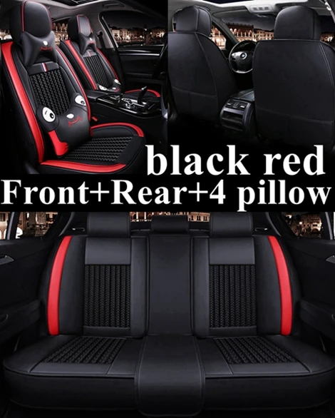 black red cartoon Чехол на сиденье автомобиля для Toyota corolla rav4 Auris chr yaris Camry avensis Honda Fit Civic Accord Suzuki Swift sx4 Fiat Punto BRAVO - Название цвета: black red cartoon