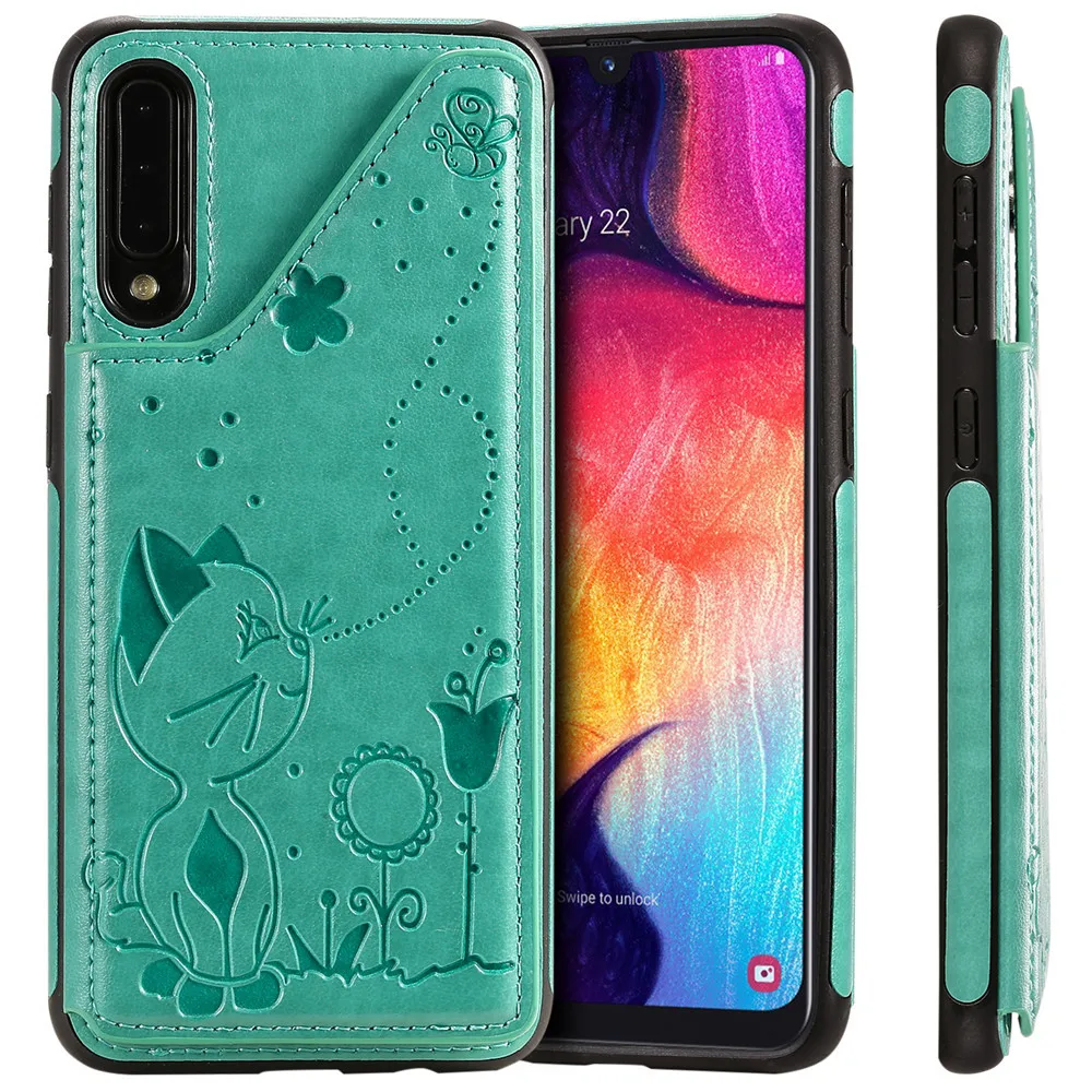 

KDTONG Case For Coque Samsung Galaxy A30S A50S Case Cute Embossing Flip Leather Cover For Galaxy A50 A30S Phone Case Cover Bags