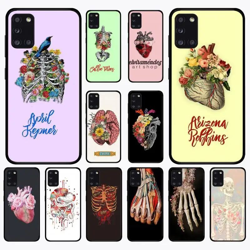 

Medical Human Organs Art Phone Case for Samsung A 51 30s 71 21s 10 70 31 52 12 30 40 32 11 20e 20s 01 02s 72 cover