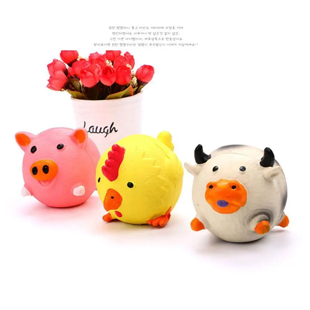 Жевательные игрушки для собак звуковая игрушка укуса эмульсия веселая свинья