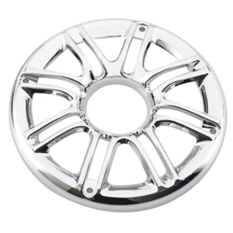 

Motorcycle 6 Inch 3D Round Rear Front Speaker Grill Cover Protector Trim for Touring Electra Road Street Tri Glide