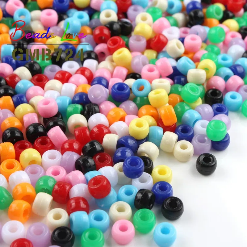 Разноцветные акриловые Круглые бусины разделители 6 Х9 мм 100 шт.|Бусины| |