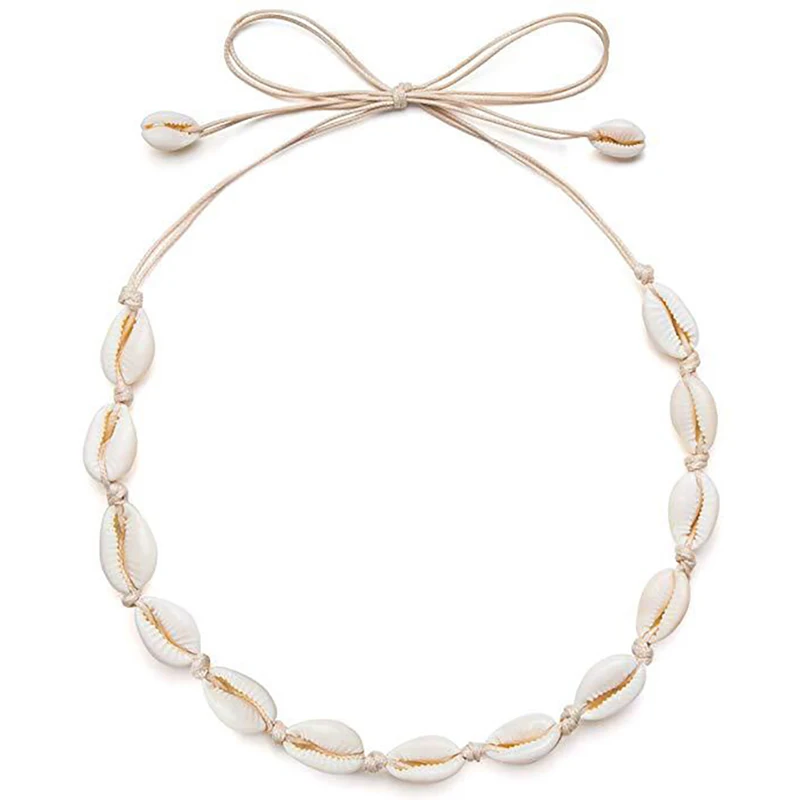 Женское Ожерелье из ракушек летнее пляжное ожерелье натуральной ракушки ошейник