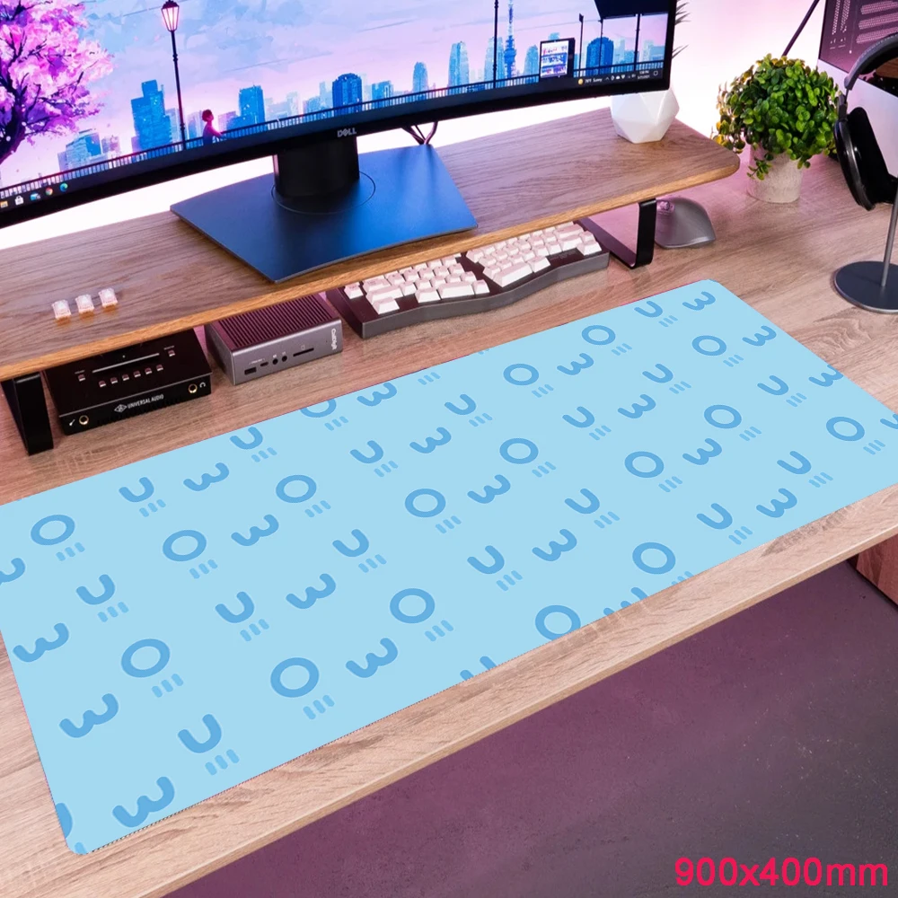 Черный коврик для мыши Art Table Uwo Owo персонализированный напольный с персонажами